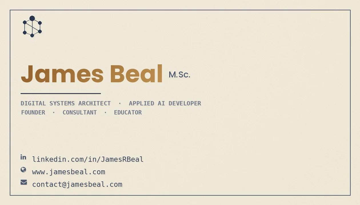 James Beal business card